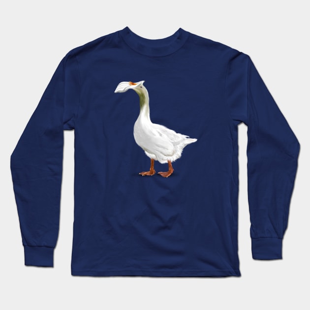 Goose + Calla Lily Long Sleeve T-Shirt by mkeeley